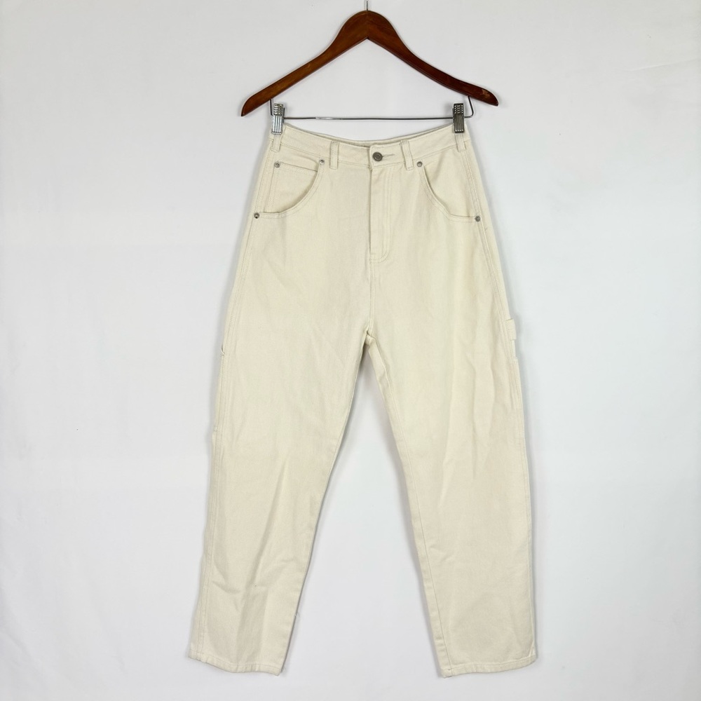 NEW NEED Supply Cargo Jeans Bone Cream Size M Denim High‎ Waist Taper